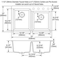 thumbnail image 7 of Elkay Quartz Classic 33" x 22" x 9-1/2", Offset Double Bowl Drop-in Sink, Putty, 7 of 7