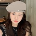 thumbnail image 4 of NIUBWJL Ladies' Summer Adjustable Beret Thin Casual Breathable Lightweight Beach Hat Suitable For Outdoor Activities In Summer, 4 of 6