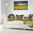thumbnail image 3 of Designart Sunflower Sunset with Cloudy Sky - Landscape Printed Throw Pillow - 12x20, 3 of 5