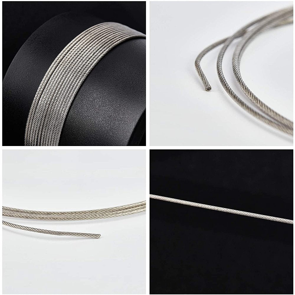 Jewelry Findings with Tiger Tail Wire Aluminum Slide Charms/Slider Beads and 304 Stainless Steel Wire Guardian and Protectors DIY