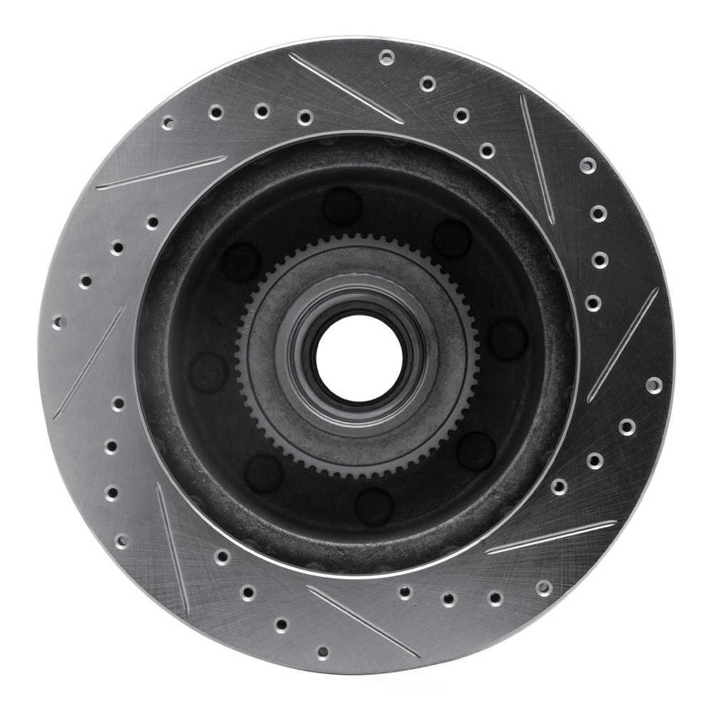 Dynamic Friction Company 631-54190L DFC Brake Rotor - Drilled And Slotted - Silver