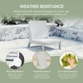 thumbnail image 3 of WestinTrends Avalon Outdoor HDPE Deep Seating Modular Armless Patio Chair with Patio Cushions, White/Orange, 3 of 13