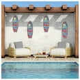 thumbnail image 4 of Decoraciones Marinas VentDepot SurfSplash 2Pzas 16x45cm Madera Tabla De Surf, 4 of 5