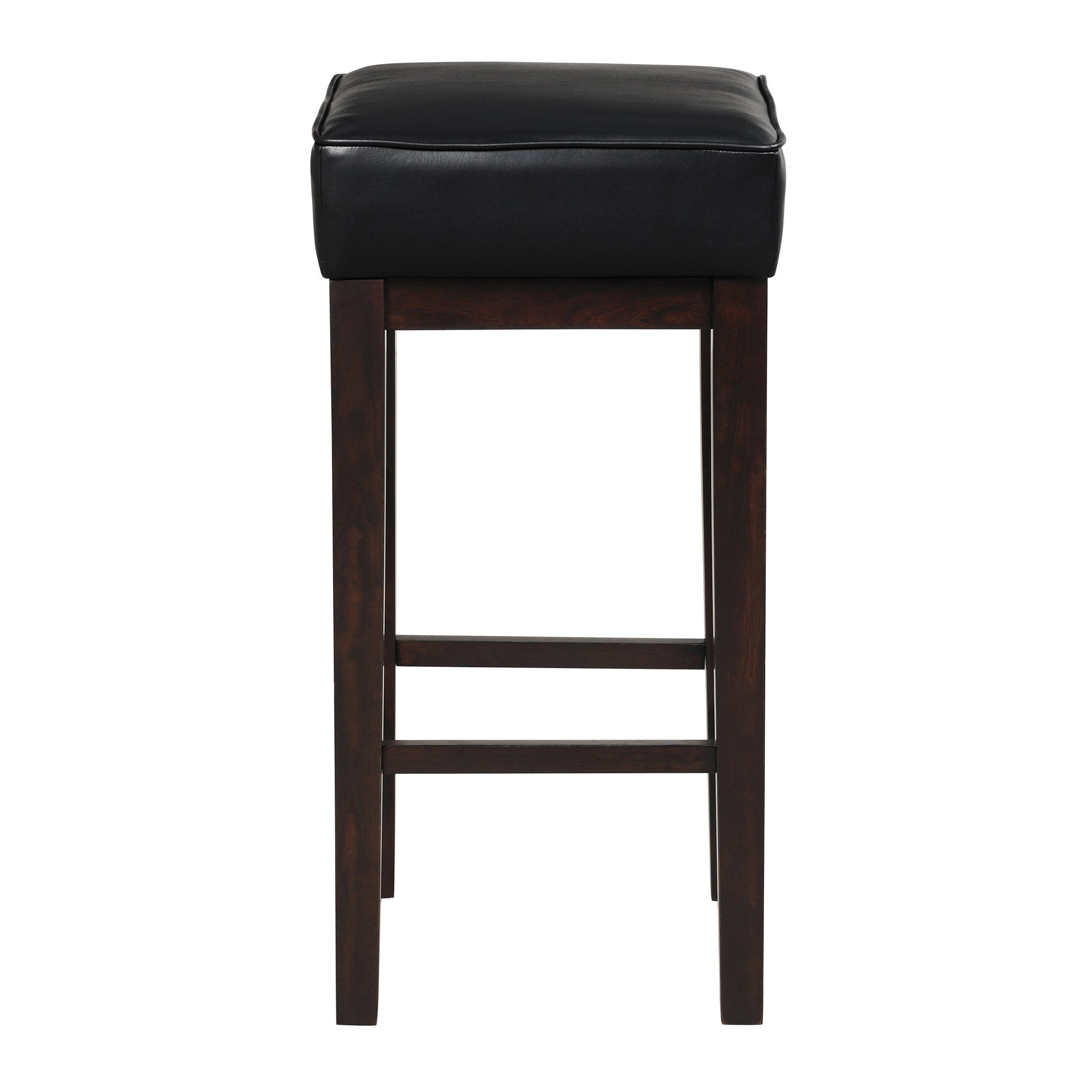 OakvillePark Holbrook Square Pub Height Barstool (Set of 2), Black