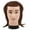 Brown, variant on Raindrops Human Hair Mannequin Head for Barber and Hairdresser Practice in Brown Color