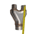 thumbnail image 4 of FGJQEFG T409 Stainless Steel Exhaust Stamped Y Pipe 3'' Inch ID Single to 2'' Inch ID Dual Stamped Exhaust Adapter Connector, 4 of 6