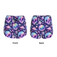 thumbnail image 6 of Uemuo crystal Skull mushroom Pattern Women's Athletic Shorts High Waisted Running Shorts with Liner Pockets Gym Elastic Workout Shorts-Small, 6 of 9
