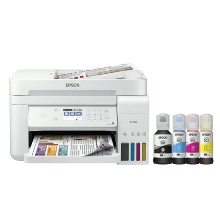 Epson EcoTank ET-3760 Wireless Color All-in-One Cartridge-Free Supertank Printer with Scanner, Copier, ADF and
