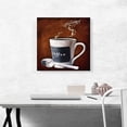 thumbnail image 2 of ARTCANVAS Cup Of Coffee Home Decor Square Canvas Art Print - Size: 18" x 18" (1.50" Deep), 2 of 9