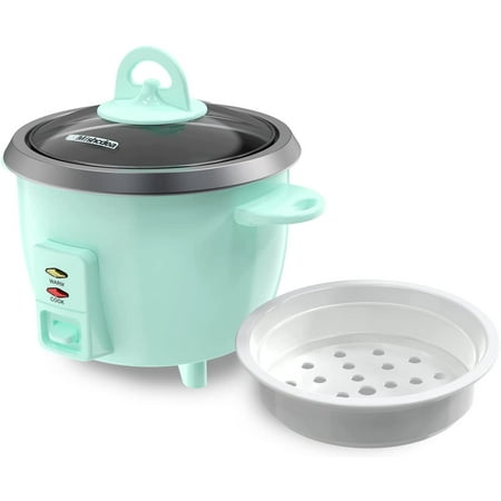 

Mishcdea Mini Rice Cooker 3 Cups Uncooked 12H Automatic Keep Warm Aqua