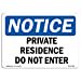thumbnail image 3 of OSHA Notice Sign - Résidence Privée Ne Pas Entrer Panneau en Plastique Rigide Protégez Votre Entreprise, Chantier de Construction, Entrepôt et Magasin Made in The USA, 3 of 10