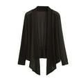 thumbnail image 2 of Women's Cardigan Long Sleeve Ice Silk Knit Skirt V Neck Cardigan,Black Women's Cardigan 7XL, 2 of 5