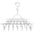 thumbnail image 7 of Laundry Socks Hanger Hat Hanger 30-Clips Socks Hanger Stainless Steel Hat Rack Clothes Hanger, 7 of 7