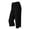 Black#capris pants for women cotton linen, variant on Bermuda Shorts for Women Drawstring Elastic High Waisted Stripe and Gingham Wide Leg Summer Beach Shorts with Pockets Purple,L