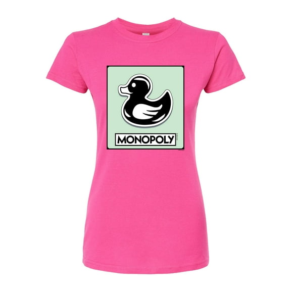 Monopoly - Duck Token - Juniors Fitted Graphic T-Shirt