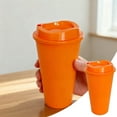 thumbnail image 2 of 1 Pc 475ml Reusable Coffee Cups with Lids, To Go Travel Cups, Hot or Cold Drinks, Dishwasher and Microwave Safe, 5.91 Inch, Orange, 2 of 9