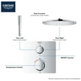 thumbnail image 5 of Grohe Grohtherm 241112430 Dual Function 2-Handle Thermostatic Valve Trim in Matte Black, 5 of 7