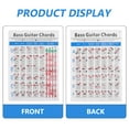 2 Pcs Electric Bass Chord Diagram Music Poster Diagrams Guitar Trainning Guide Scales