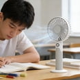 thumbnail image 6 of Lenkho Handheld & Desktop Fan, Rechargeable Portable Fan with Stand Base, Personal Small Fan with 6 Speed Control, Ideal for Indoor & Outdoor Use, Summer Personal Cooling Gadget, 6 of 6