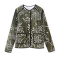thumbnail image 4 of Chaqueta cálida de algodón acolchado con estampado de manga larga de moda urbana para mujer, 4 of 6