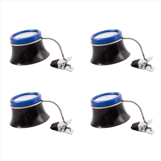 4piezas 5X Clip-On Eye Lupa Lupa Lente Lupa Lente para Trabajos de Reparación