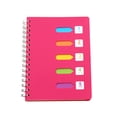 thumbnail image 1 of Cuaderno de espiral lateral, grueso, para estudiantes, papelería para diario, viajes (tamaño mediano A5, color rosa), 1 of 8