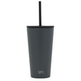 thumbnail image 2 of Simple Modern 16oz Classic Tumbler with Straw Lid & Flip Lid - Travel Mug Gift Vacuum Insulated Coffee Beer Pint Cup - 18/8 Stainless Steel Water Bottle -Graphite, 2 of 7
