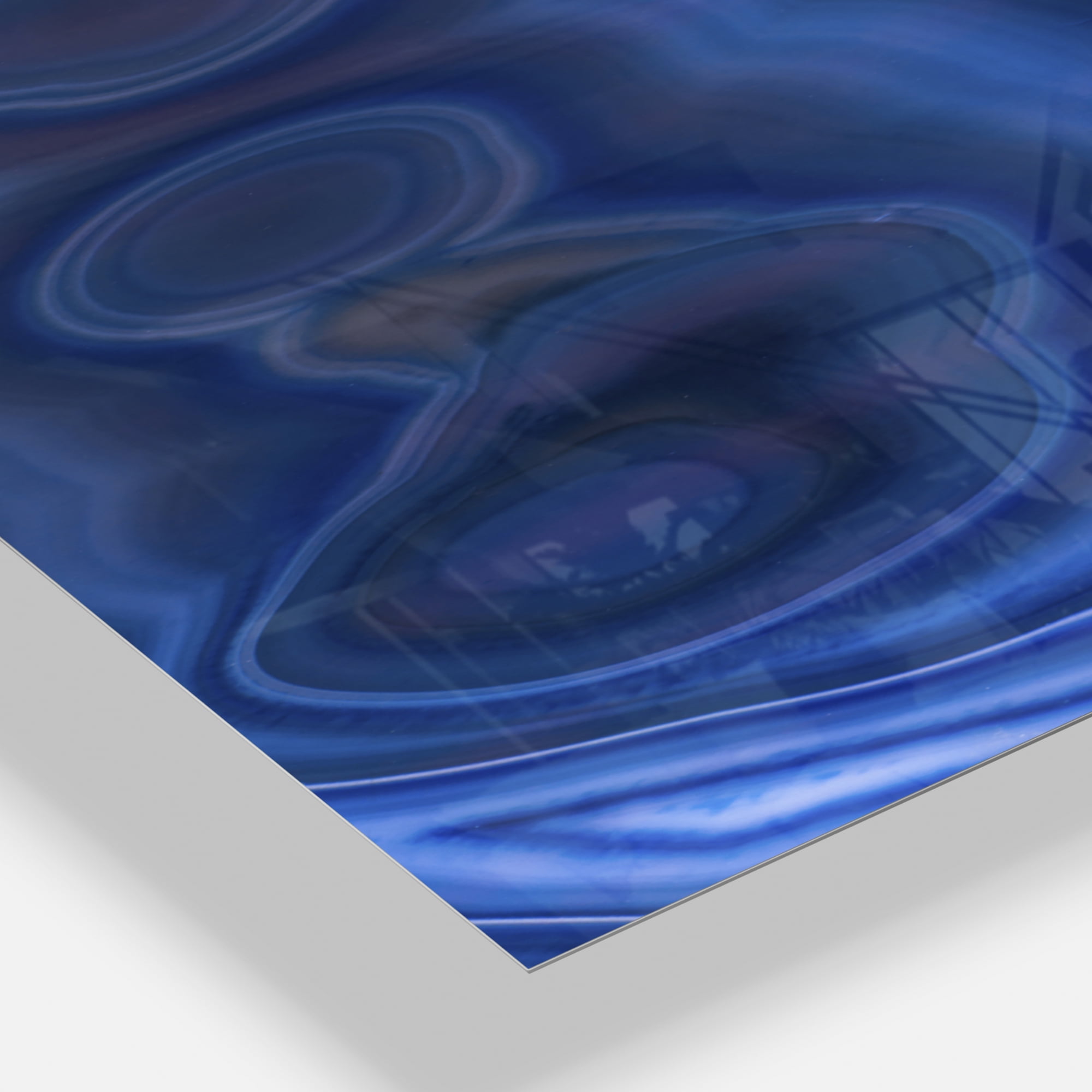 Designart 'Blue Agate Stone Design' Modern wall clock