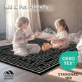 thumbnail image 4 of ODIKA 6'x9' Machine Washable Non-Slip Area Rug, Geometric Maze Contemporary Floor Art High Traffic Rug, Black, 121614, 4 of 7
