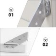 thumbnail image 3 of OUNONA 12 Pcs Support d'Angle Robuste Argent pour Fixation Fiable sur Tables, 3 of 8