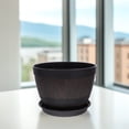 thumbnail image 1 of LOLIPPYY 1 Set Small Planter Black PP Flower Pot Round Barrel for Yard, 1 of 7