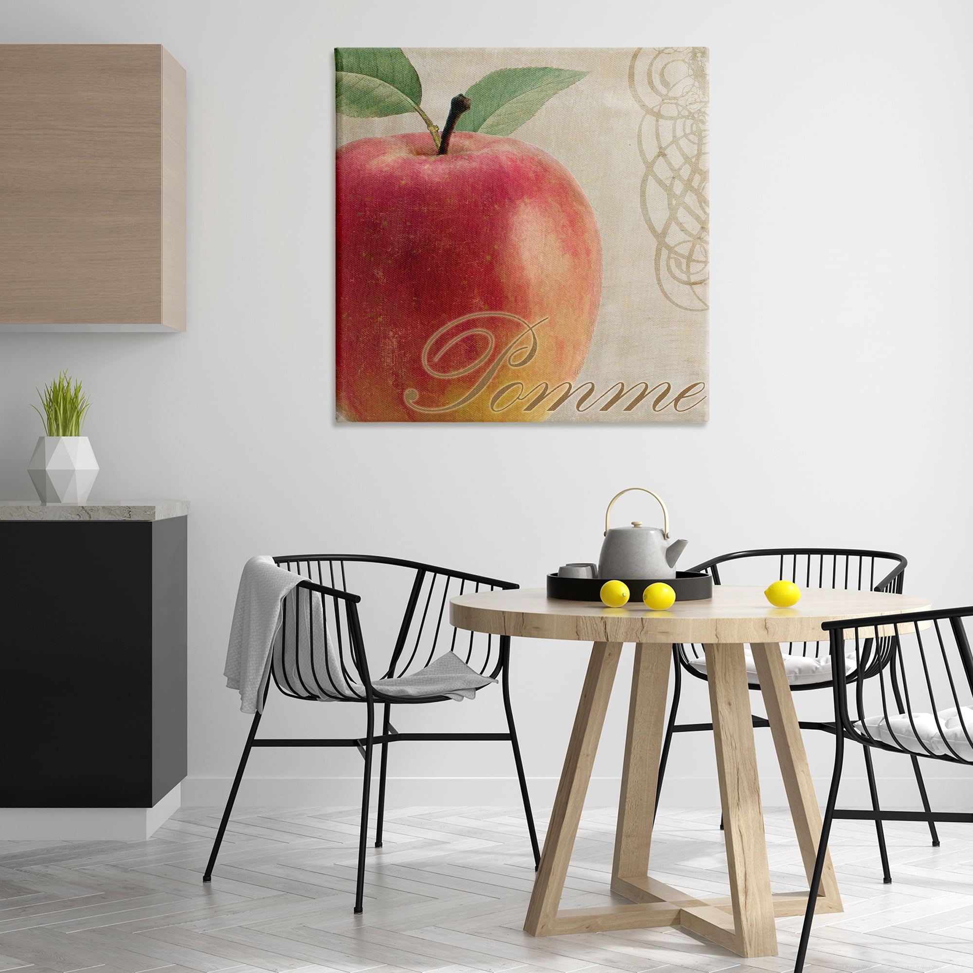 Stupell Industries Vintage French Apple Food & Beverage Painting Wrapped Canvas Art Print Wall Art, 36 x 36