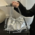 thumbnail image 6 of Cute Small Bow Tie Design Crossbody Bags For Women Silver Handbags PU Leather Shoulder Bag Bucket Purses, 6 of 6