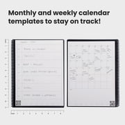 Rocketbook Fusion Digital Reusable Notebook - Black - Letter Size Eco-Friendly Notebook (8.5 x 11) - Planner, Task List, Calendar and More - Includes 1 Pen and Microfiber Cloth