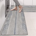 thumbnail image 2 of Kitchen Rugs Sets Of 2,Blue Geometric Chevron Dot Pattern Anti Fatigue Kitchen Mat Rugs Non Slip Washable,Decorative Kitchen Floor Mats for Kitchen,Sink,Laundry,17"X47", 2 of 5