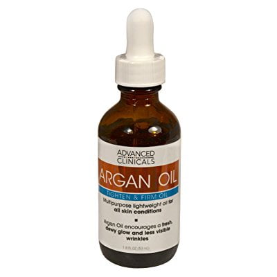 - advanced clinicals luxury pure argan oil. lightweight facial oil reduces the appearance of wrinkles and hydrates dry skin. 1.8 fl oz.