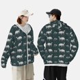 thumbnail image 4 of Daiia Turtle Chrysanthemum UPF 50+ Sun Protection Hoodie Jacket Lightweight Long Sleeve Sun Shirt for Women Men with Pocket Hiking Outdoor-X-Large, 4 of 7