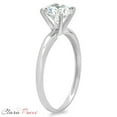 thumbnail image 4 of 1 ct Round Cut White Sapphire Solitaire 18K White Gold Womens Engagement Ring, 4 of 6