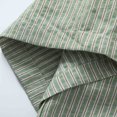 thumbnail image 3 of YLSDY Stylish Men's Summer Tops Plus Size Retro Striped Button-Down Short-Sleeved Shirt with Matching Tie Green L, 3 of 8