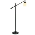 thumbnail image 2 of Home Decorative Pivot Arm Floor Lamp with Glass Shade, Black, 2 of 7