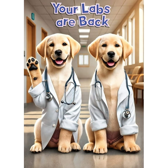 Glory To Dog Your Labs Are Back: You'll Feel Better Soon! Get Well Card