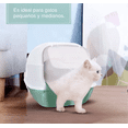 thumbnail image 2 of Arenero Gato Cerrado Filtro Anti Olor Puerta Abatible Pala Color Verde, 2 of 3