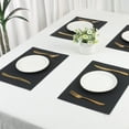 thumbnail image 6 of REGALWOVEN Placemats Set of 6 Woven Placemats for Dining Table Decor Indoor Outdoor Washable Kitchen Table Mat Wipe Clean Black 17*12in, 6 of 6