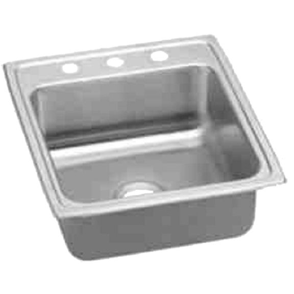 Elkay Lrad202265 Lustertone 19-1/2" Drop In Single Basin Stainless Steel Kitchen Sink - 4