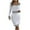 White, variant on Wancir Womens Knit Sweater Dress with Pockets Square Neck Long Sleeve Dresses