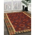 thumbnail image 3 of Ahgly Company Machine Washable Indoor Rectangle Contemporary Sienna Brown Area Rugs, 6' x 9', 3 of 7