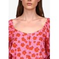 thumbnail image 3 of Sanctuary Womens Floral Print Peasant Top Button-Down Top, 3 of 3
