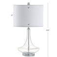 thumbnail image 3 of JONATHAN Y Cecile 25.5" Glass Teardrop LED Table Lamp, Clear/Chrome (Set of 2), JYL1081C-SET2, 3 of 7