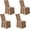 Bright Coffee, variant on Spandex Chair Covers for Dining Chairs Covers Set of 4 Removable Dining Room Chair Covers with Skirt Parson Chair Slipcovers Washable Chair Protector for Kitchen Wedding Party Banquet(Coffee)