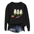 thumbnail image 1 of Chandail à Capuche pour Femmes Imprimé Lettre Col Rond Haut Doux Confortable Décontracté Manches Longues pour Automne Hiver Mode, 1 of 3